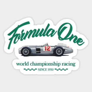 F1 Retro Car Graphic Sticker